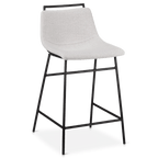 Fabric and Metal Counter Stool