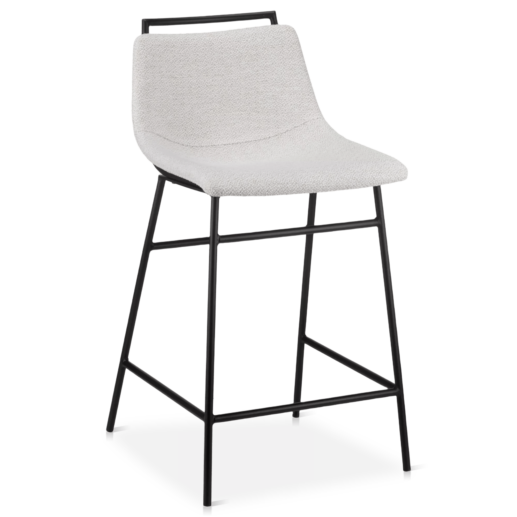 Fabric and Metal Counter Stool