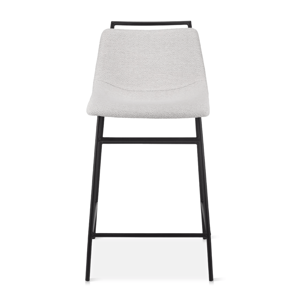 Fabric and Metal Counter Stool