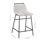 Fabric and Metal Counter Stool