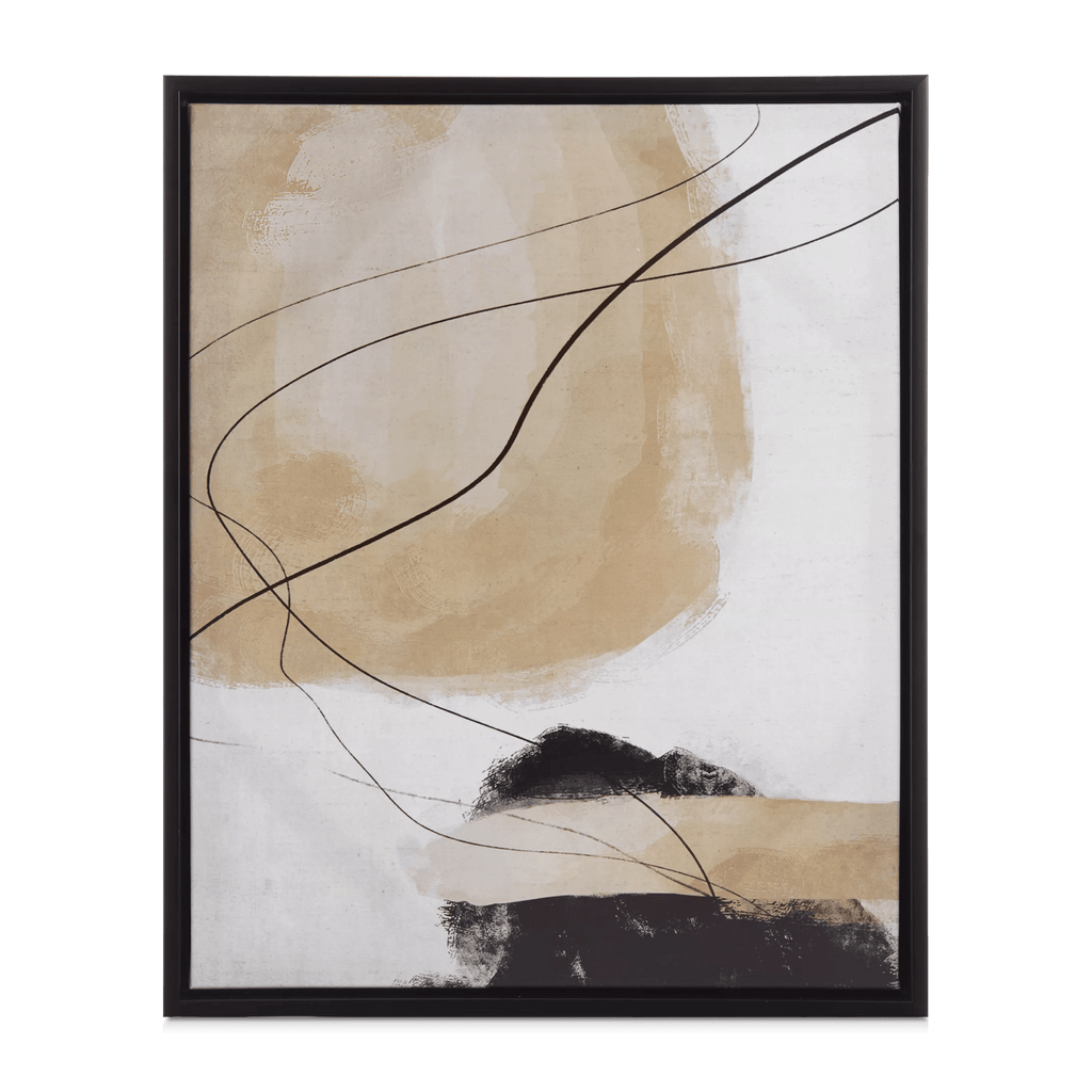 Abstract Blush Wave Framed Canvas