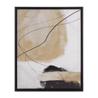 Abstract Blush Wave Framed Canvas