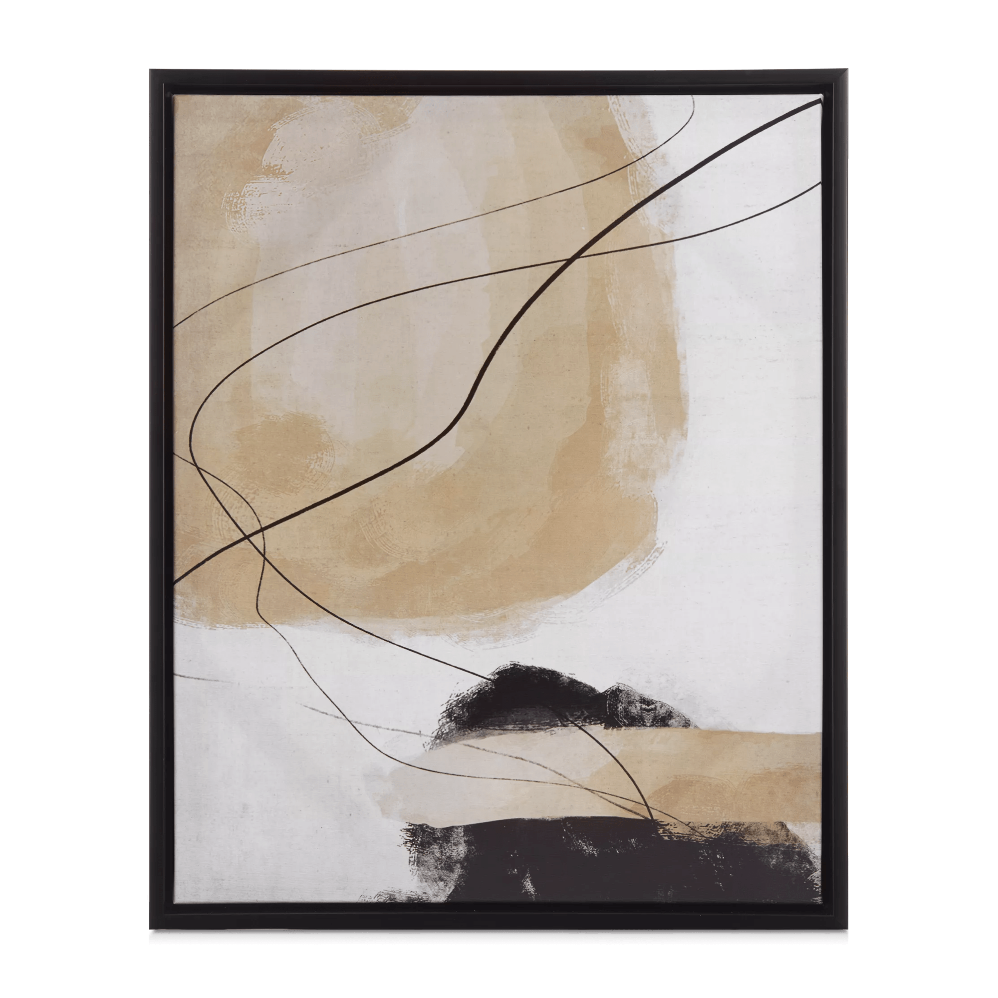 Abstract Blush Wave Framed Canvas