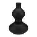 Black Hourglass Bubble Vase