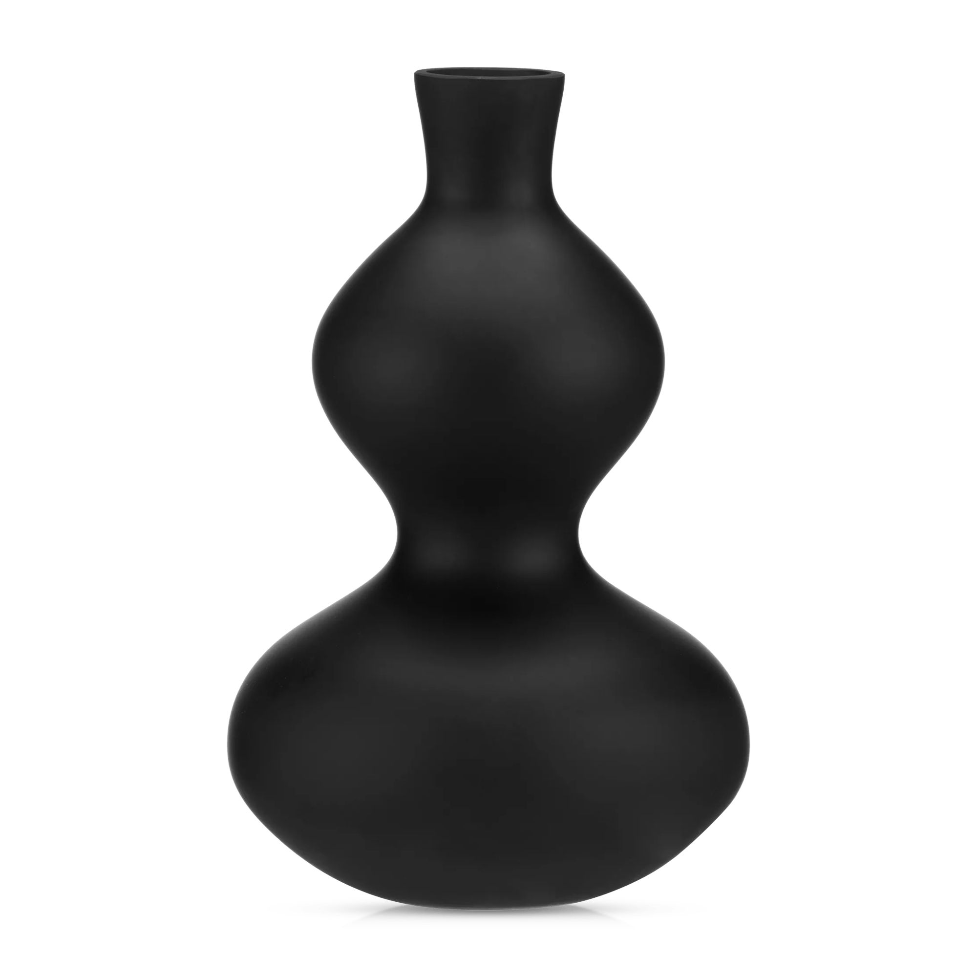 Black Hourglass Bubble Vase