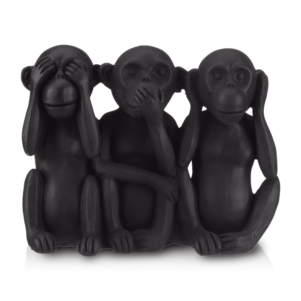 Three Wise Monkeys Resin Statuettes