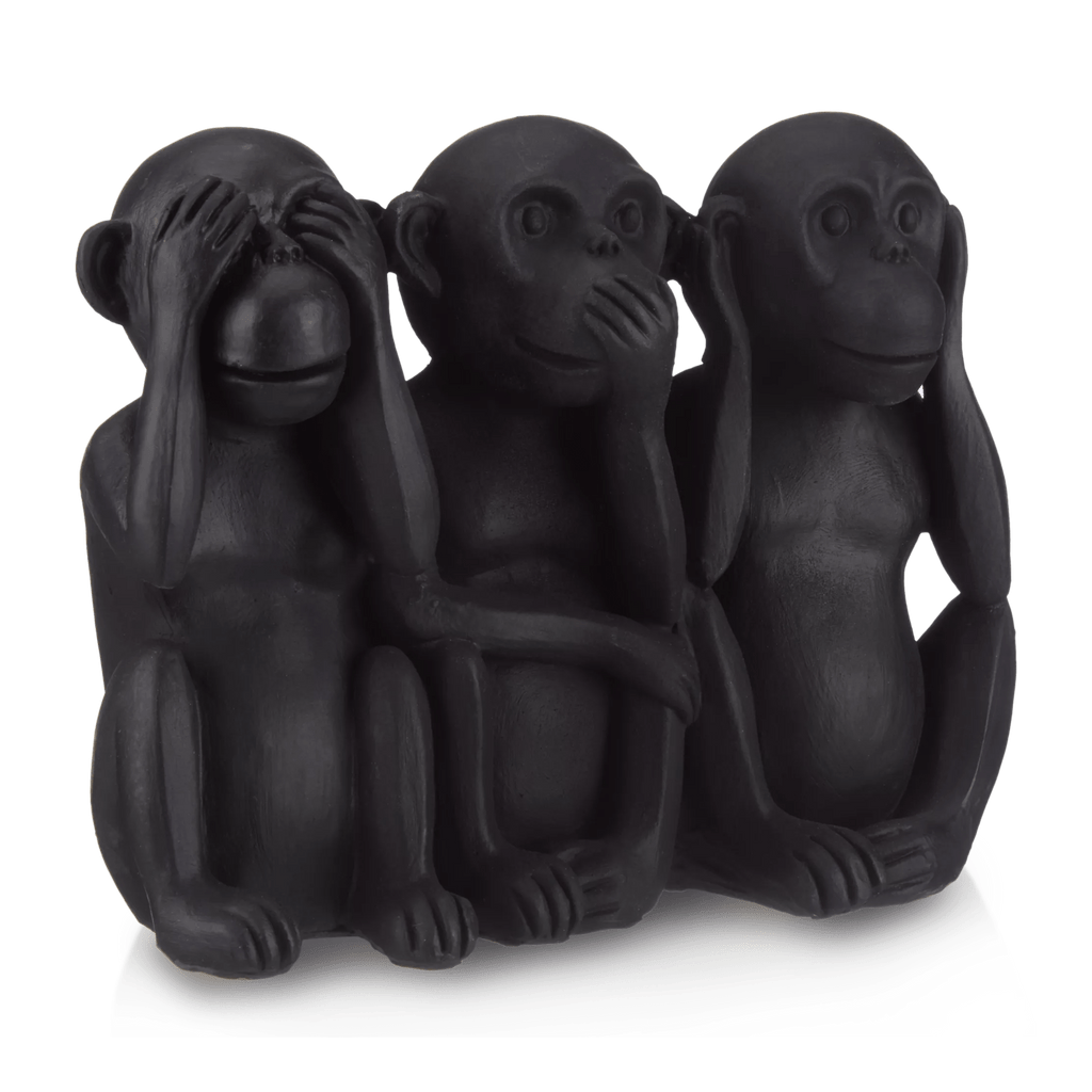 Three Wise Monkeys Resin Statuettes
