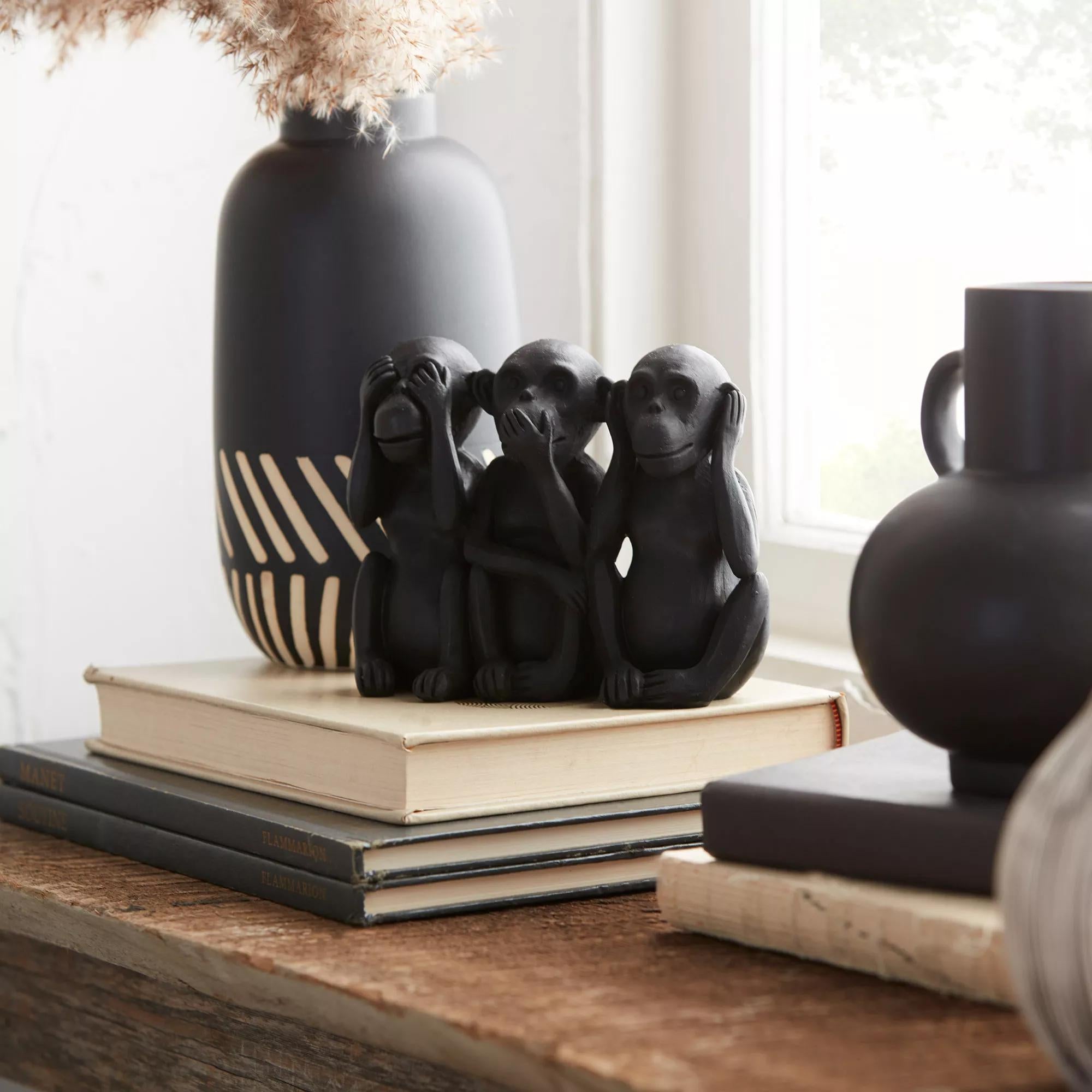 Three Wise Monkeys Resin Statuettes