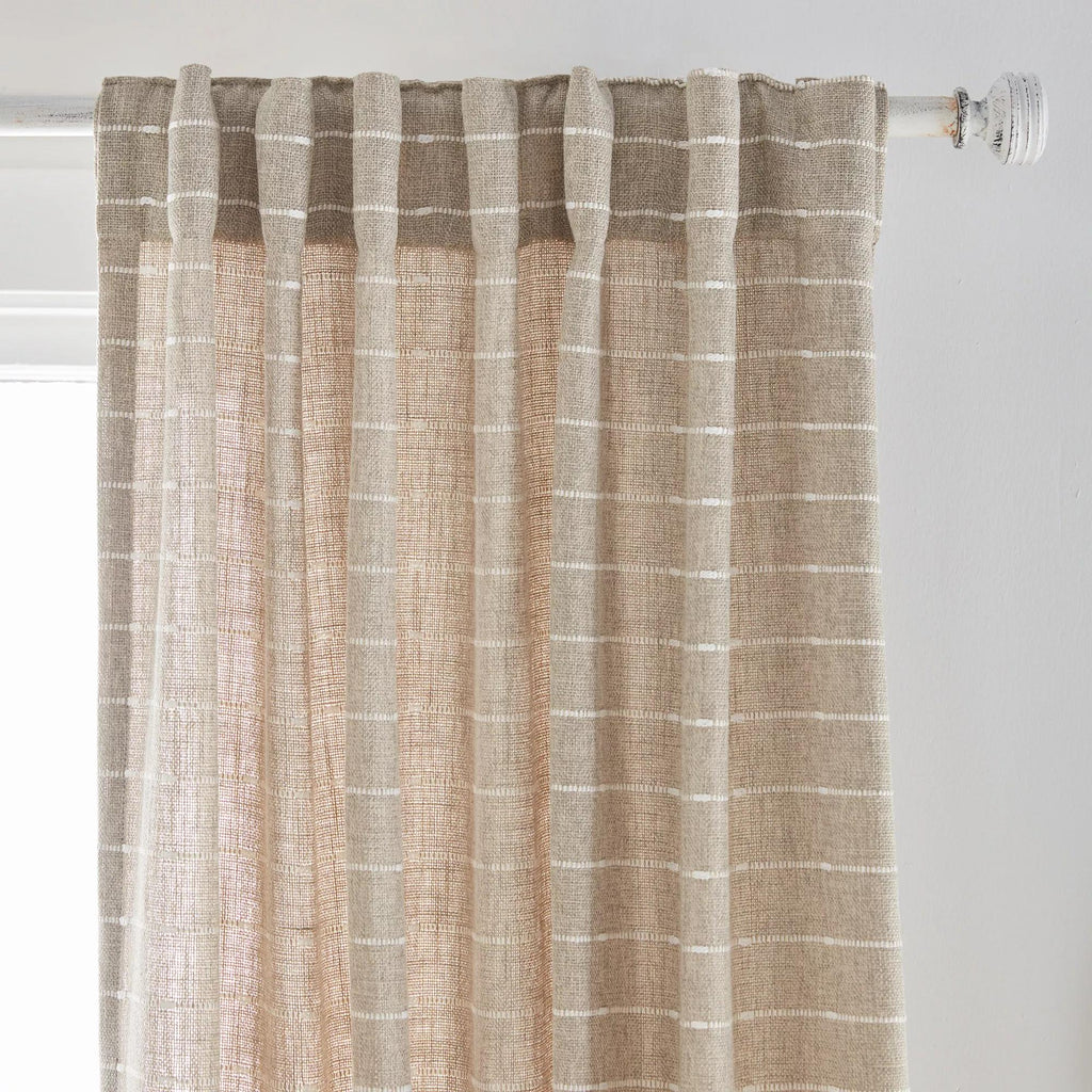 Saara Beige Back-Tab Curtain