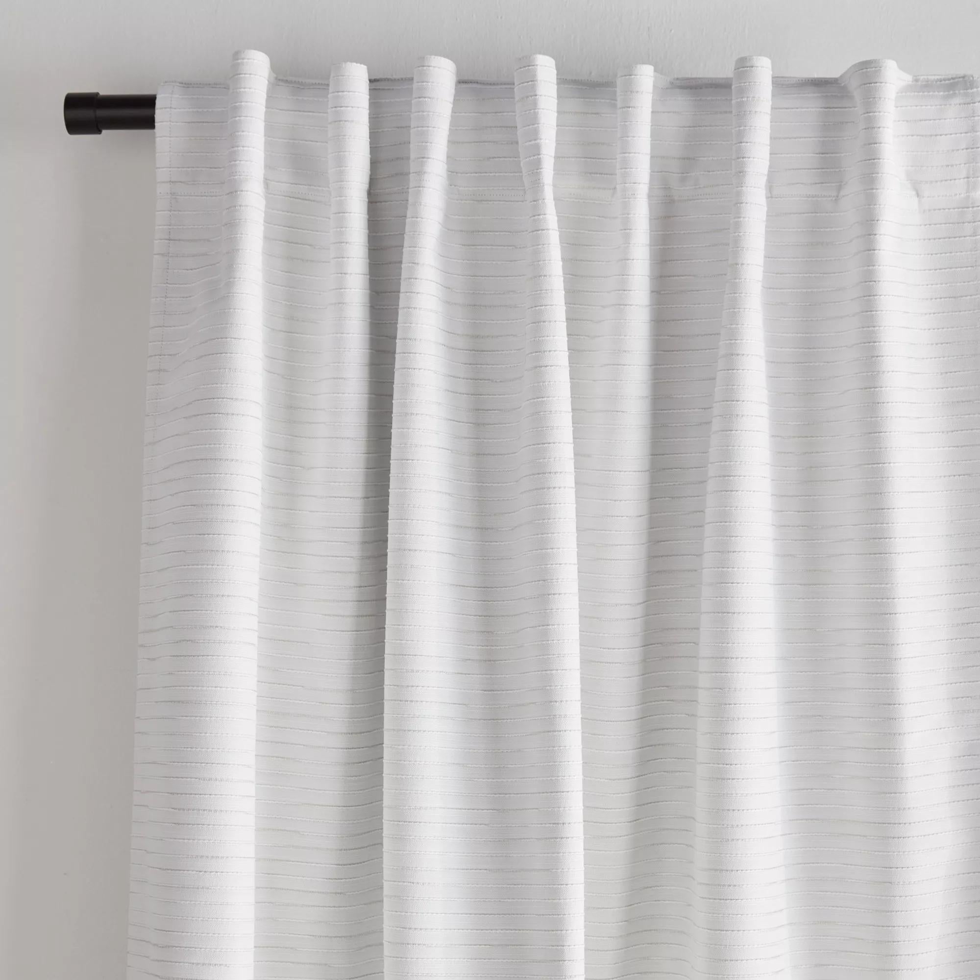 White Dayni Blackout Back-Tab Curtain