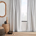 Black And White Dayni Blackout Back-Tab Curtain