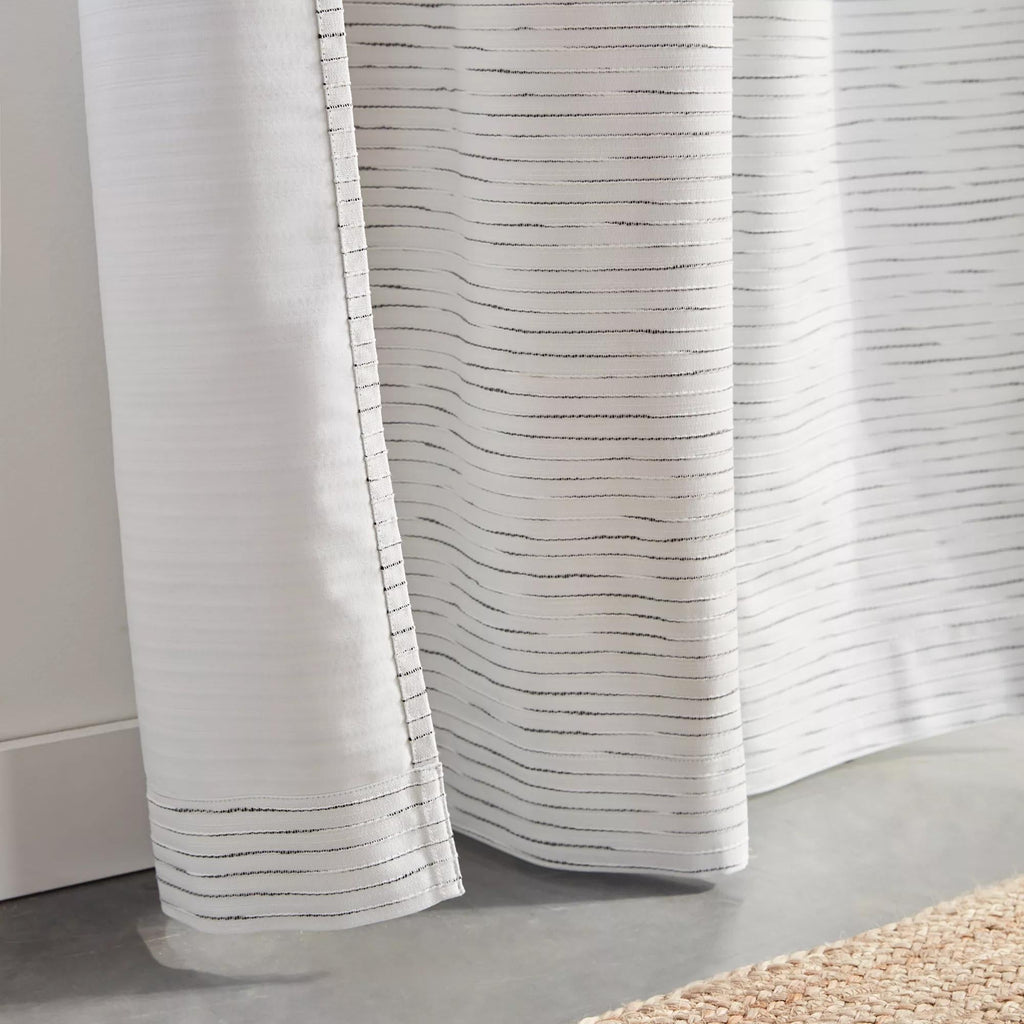 Black And White Dayni Blackout Back-Tab Curtain