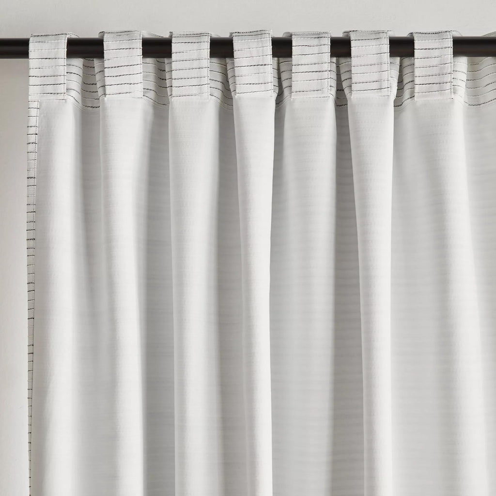 Black And White Dayni Blackout Back-Tab Curtain