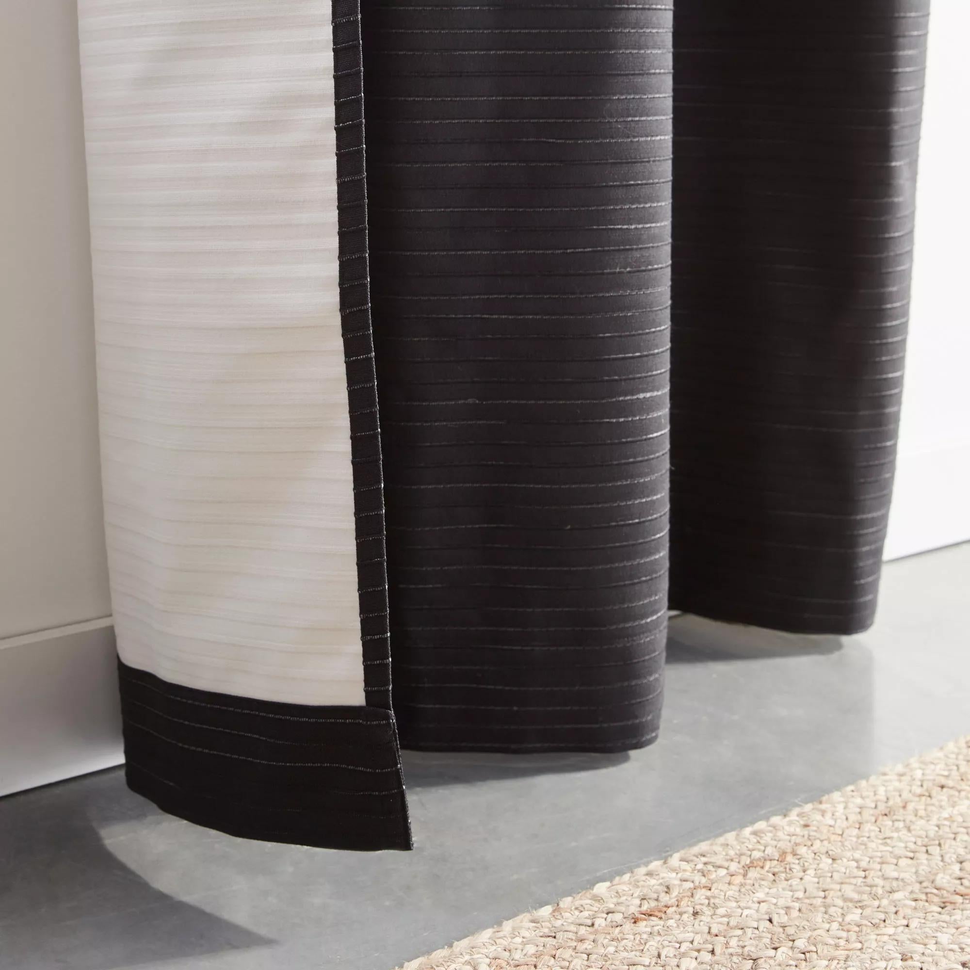 Black Dayni Blackout Back-Tab Curtain