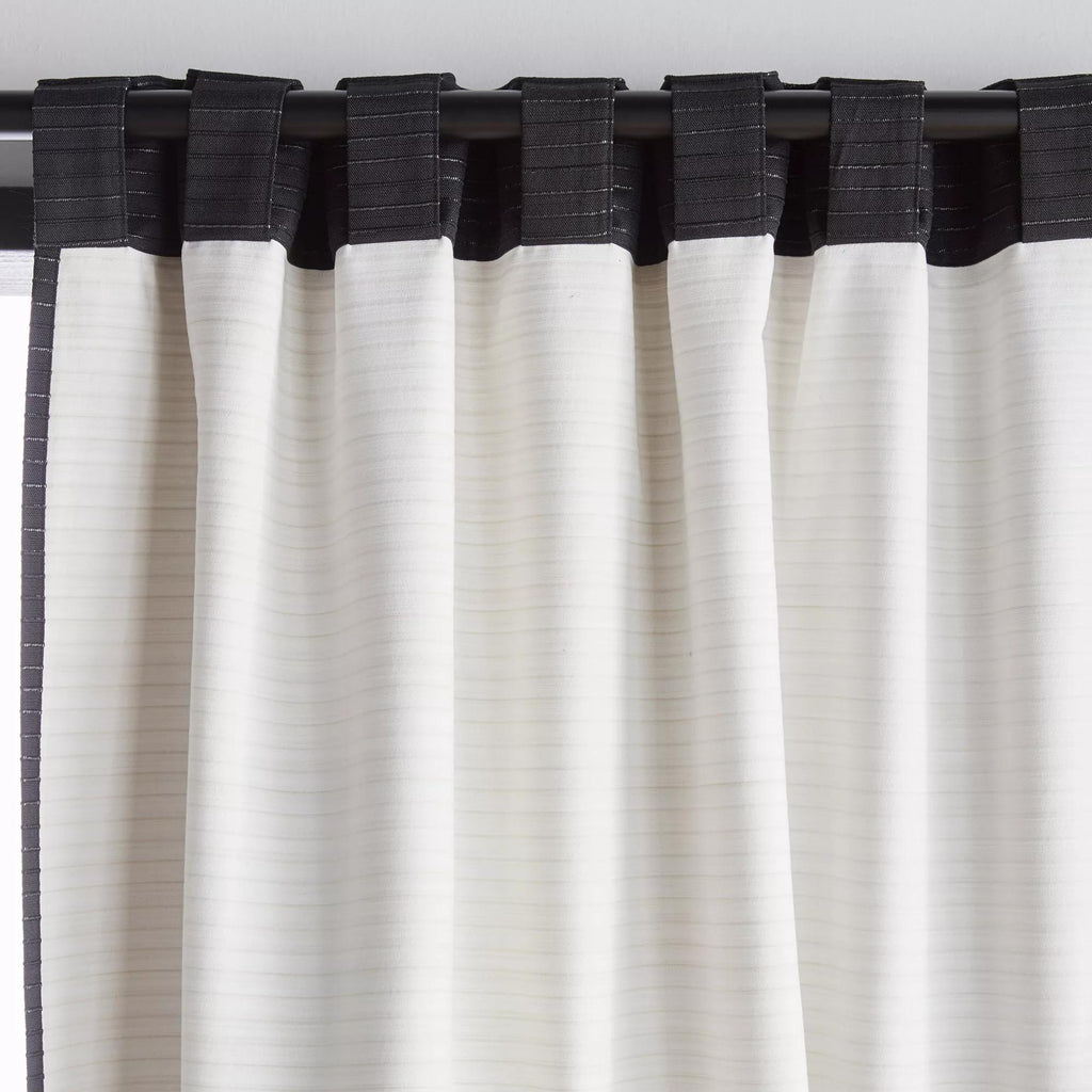 Black Dayni Blackout Back-Tab Curtain