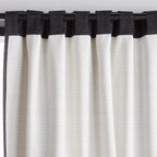 Black Dayni Blackout Back-Tab Curtain
