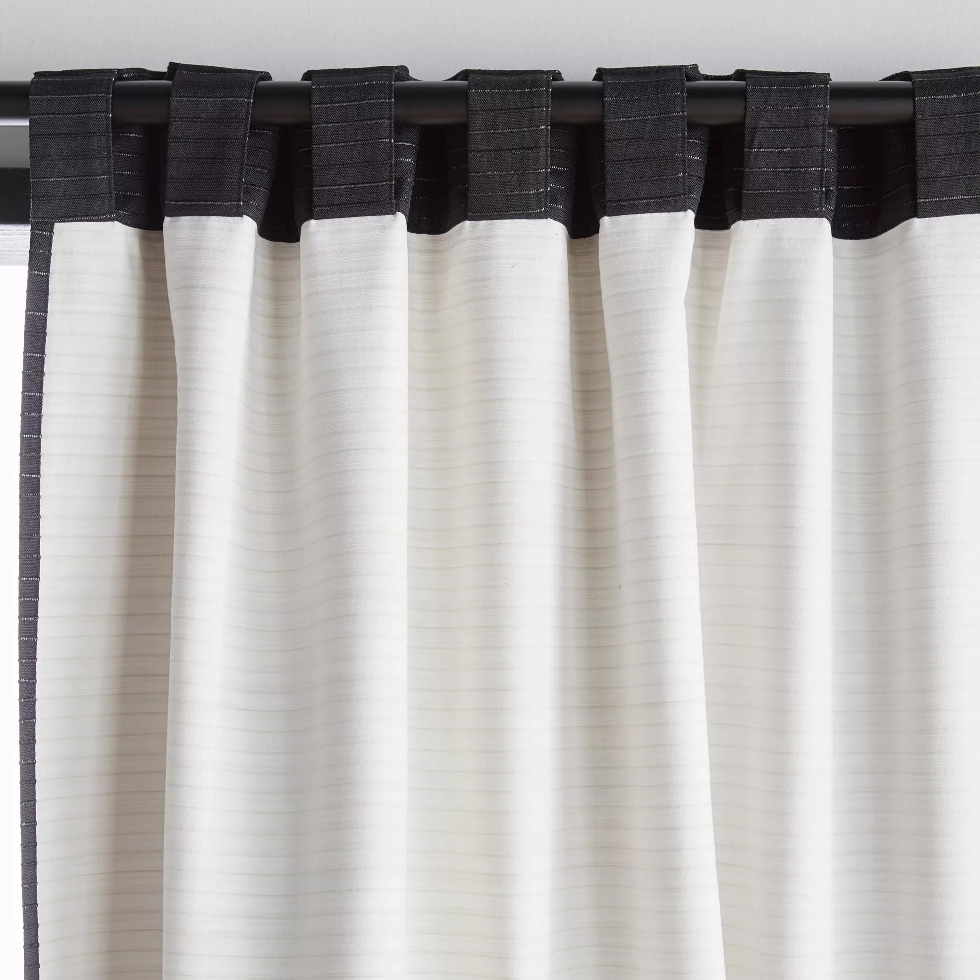 Black Dayni Blackout Back-Tab Curtain