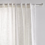 White Nuk Back-Tab/Rod-Pocket Curtain