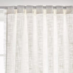 White Nuk Back-Tab/Rod-Pocket Curtain