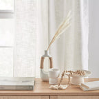 White Nuk Back-Tab/Rod-Pocket Curtain