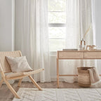 White Nuk Back-Tab/Rod-Pocket Curtain