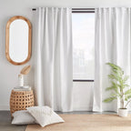 White Dayni Blackout Back-Tab Curtain