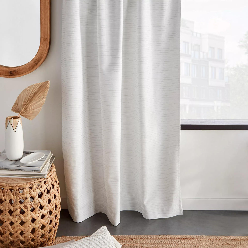 White Dayni Blackout Back-Tab Curtain