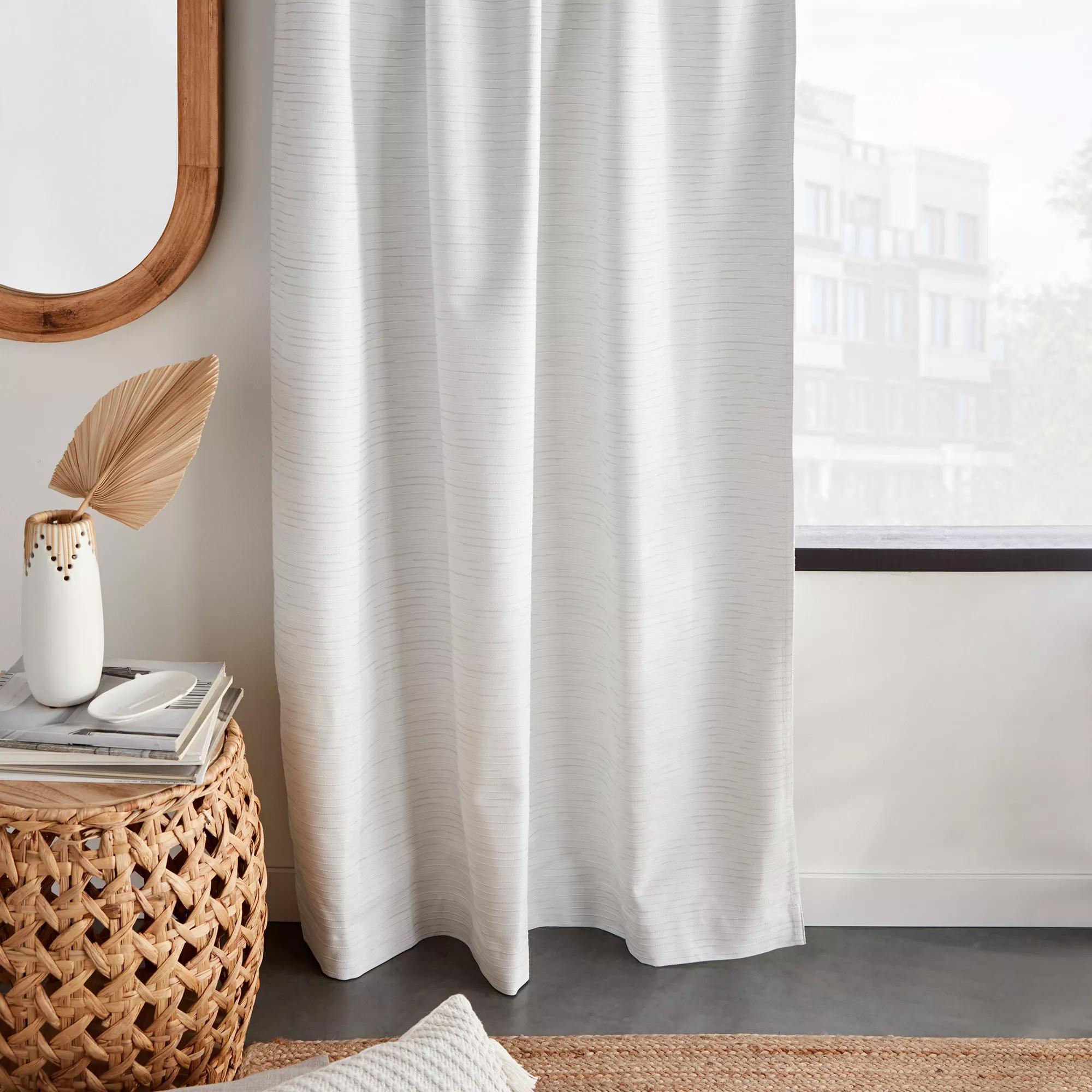 White Dayni Blackout Back-Tab Curtain