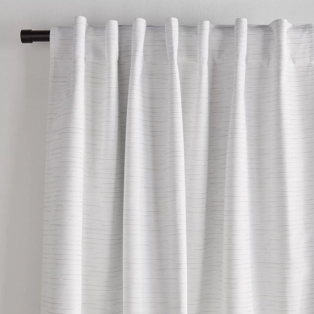White Dayni Blackout Back-Tab Curtain