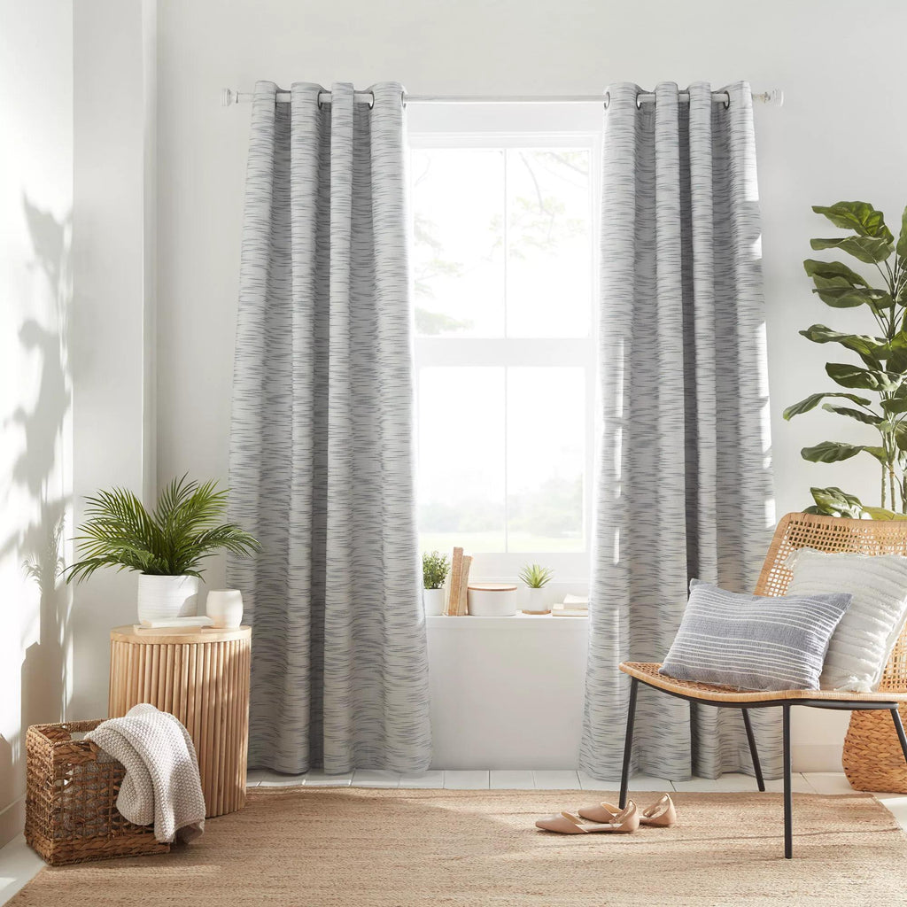 Blue Hadas Grommet Blackout Curtain