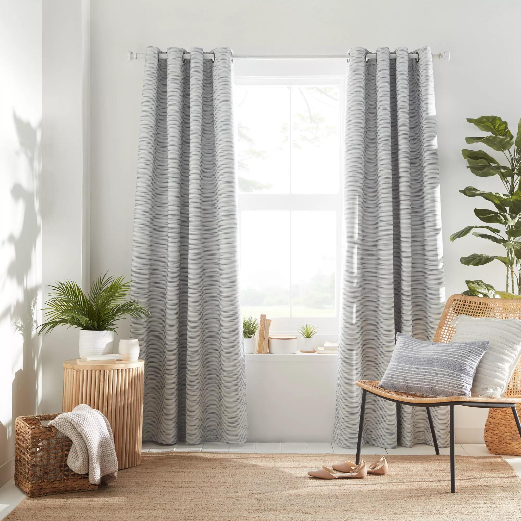 Blue Hadas Grommet Blackout Curtain