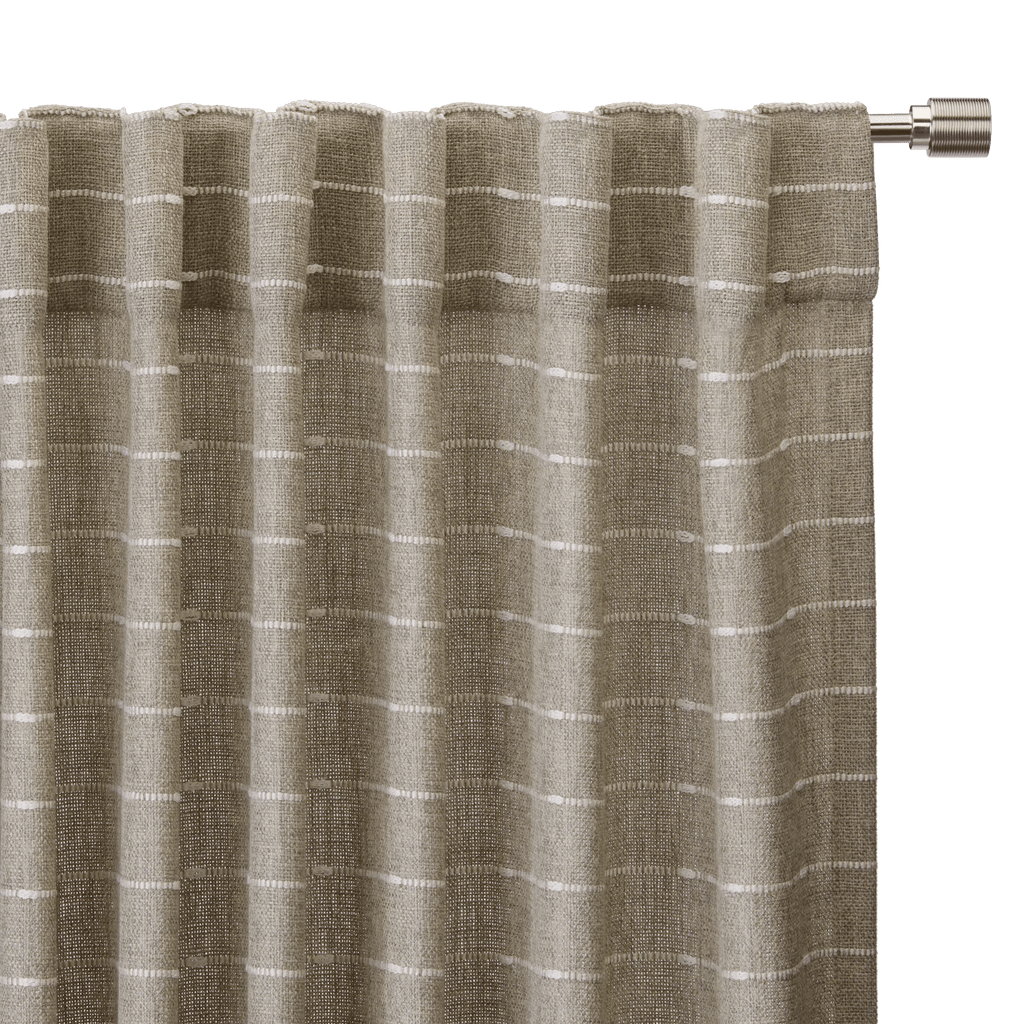 Saara Beige Back-Tab Curtain