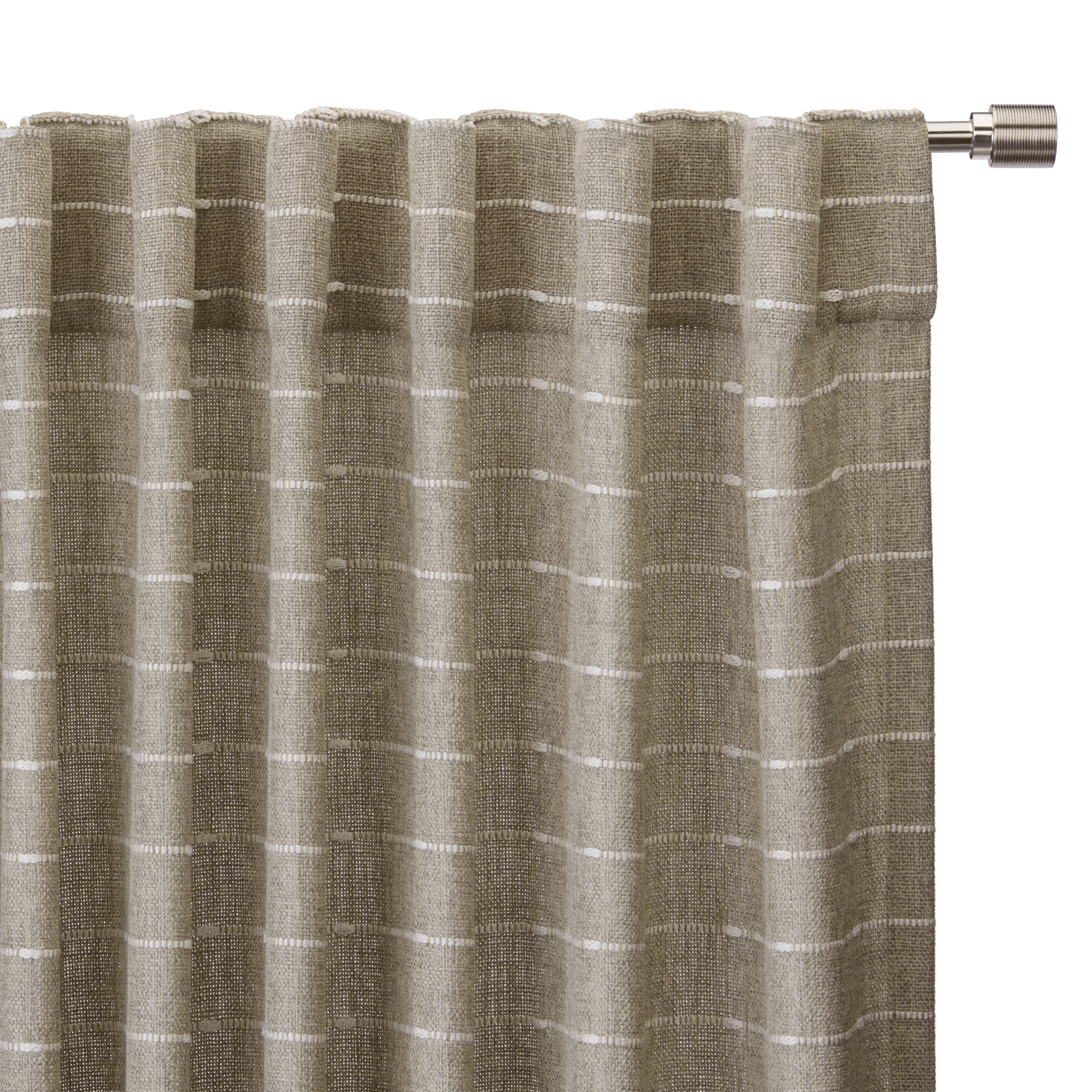 Saara Beige Back-Tab Curtain