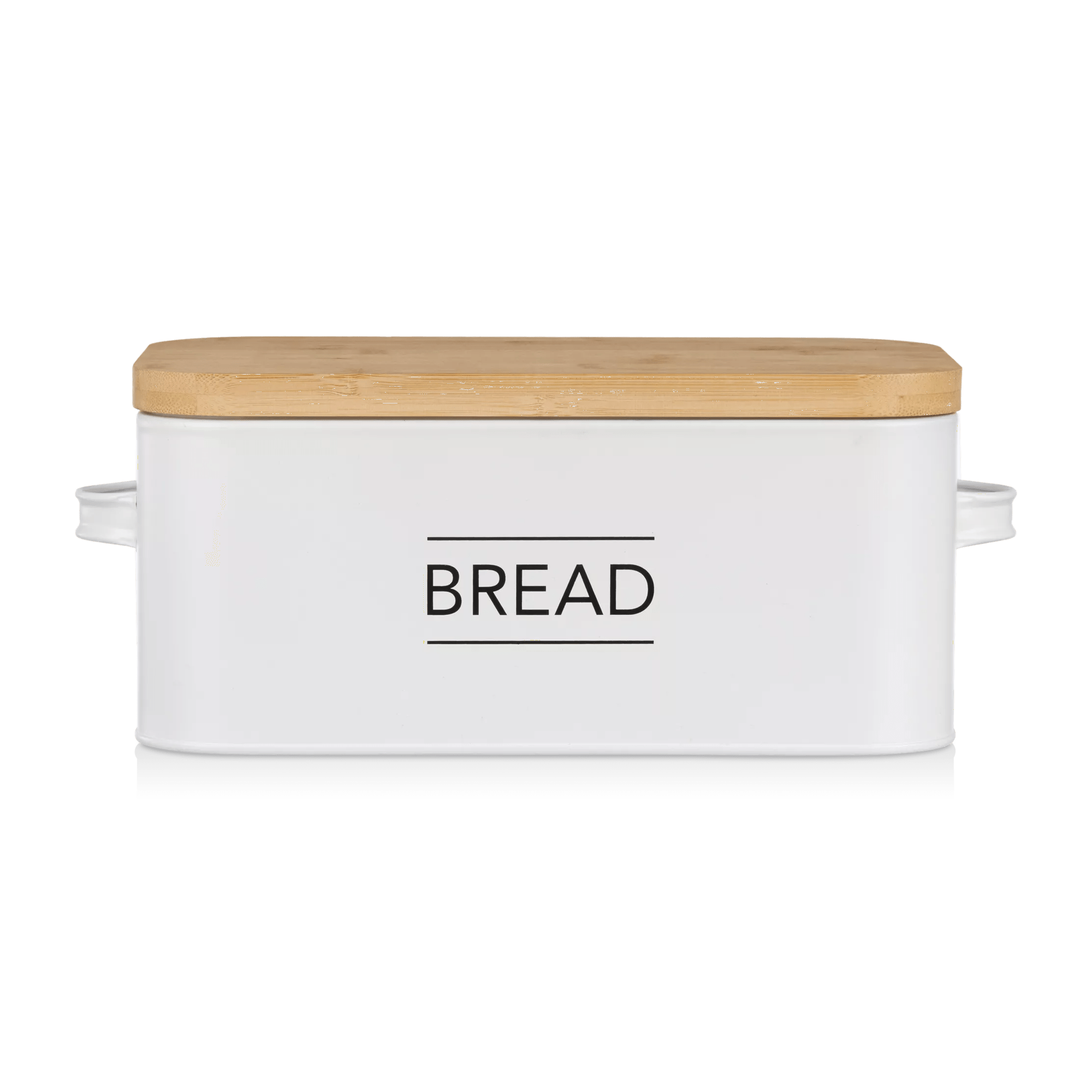 Metal Bread Box with Bamboo Lid