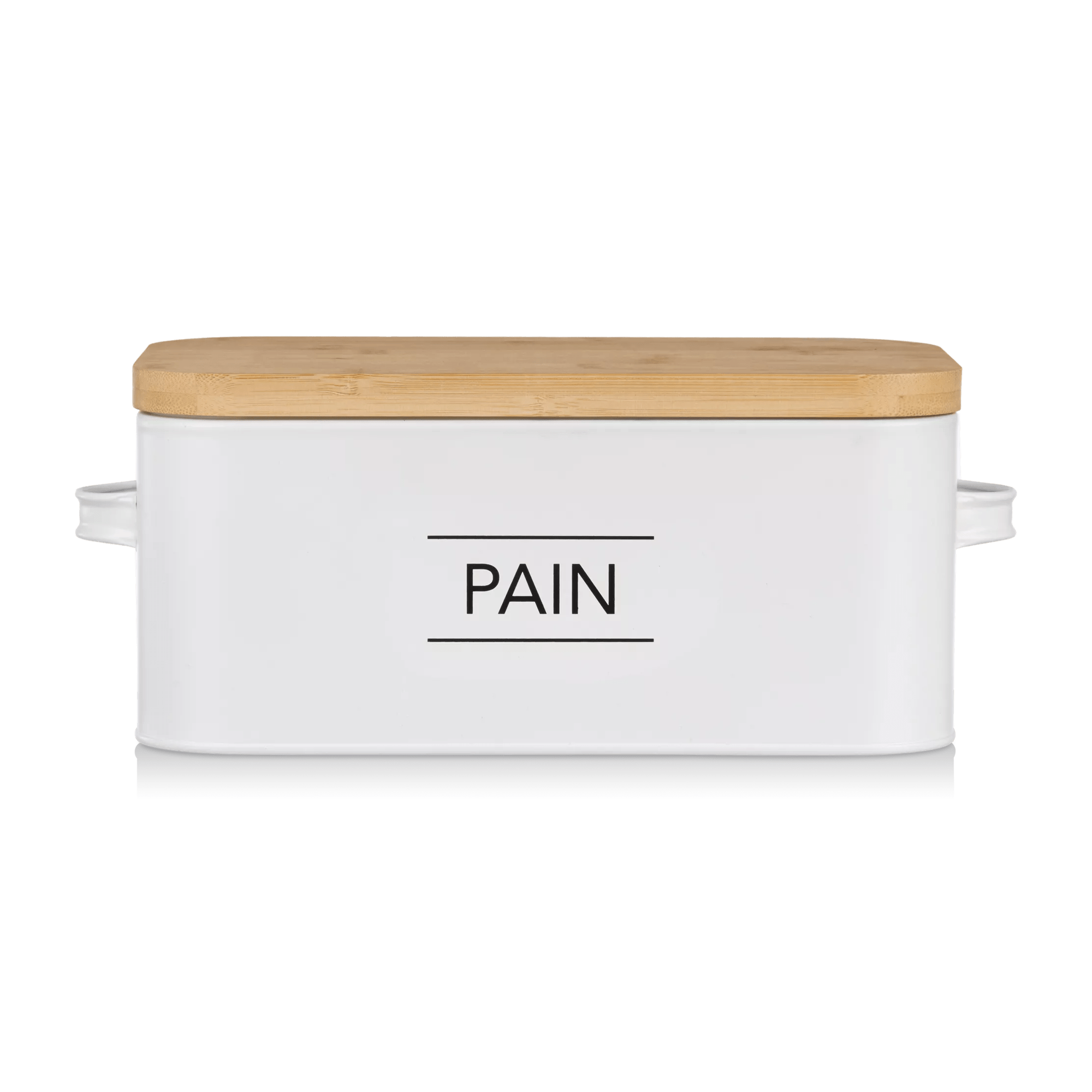 Metal Bread Box with Bamboo Lid