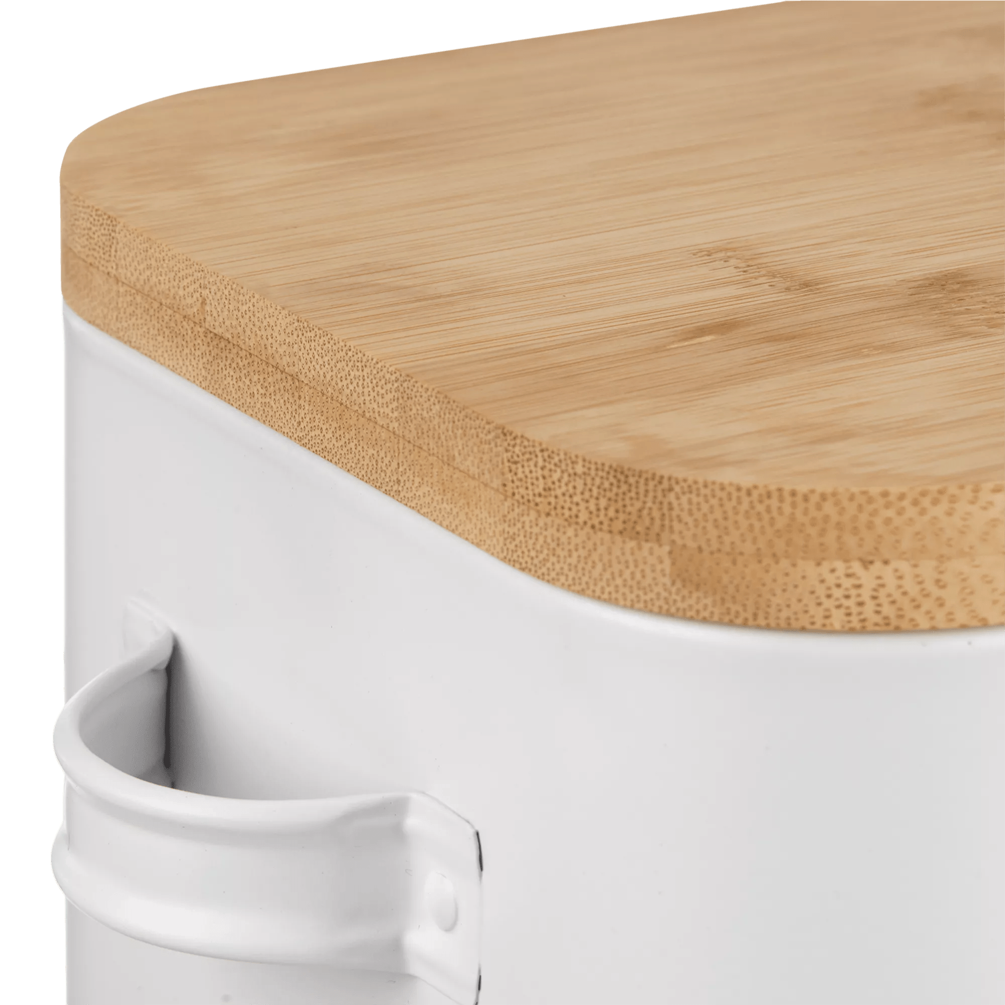 Metal Bread Box with Bamboo Lid