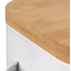 Metal Bread Box with Bamboo Lid