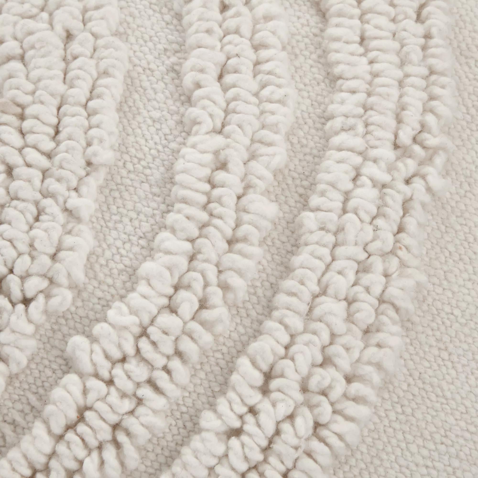 Anya Beige Tufted Rainbow Lumbar Throw Pillow