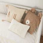 Anya Beige Tufted Rainbow Lumbar Throw Pillow