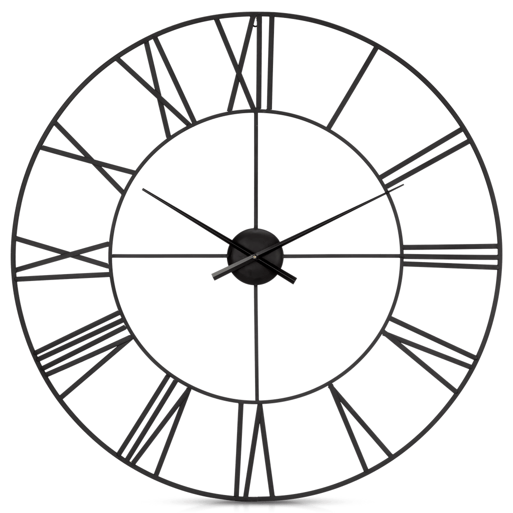 Black Metal Wall Clock