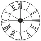 Black Metal Wall Clock