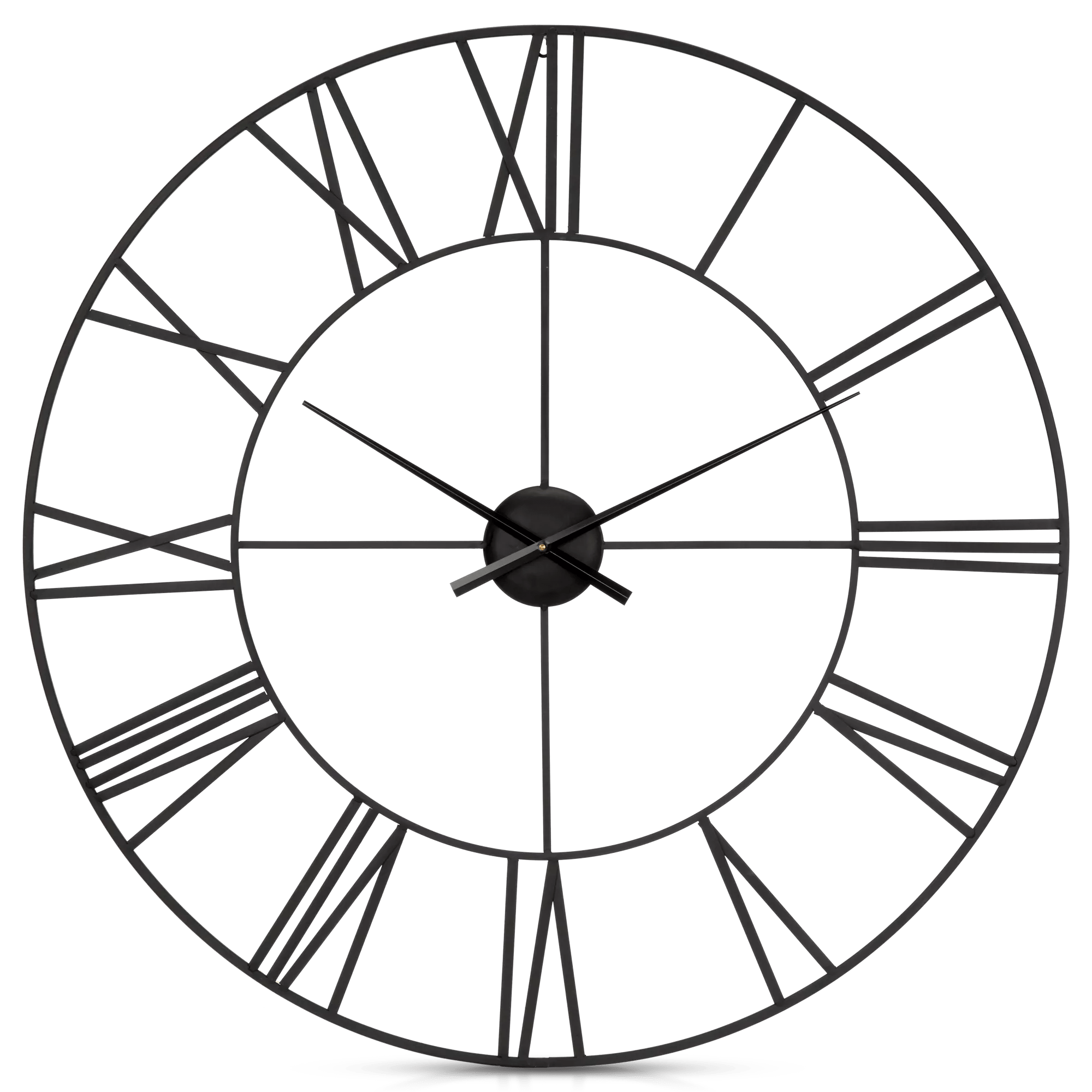 Black Metal Wall Clock