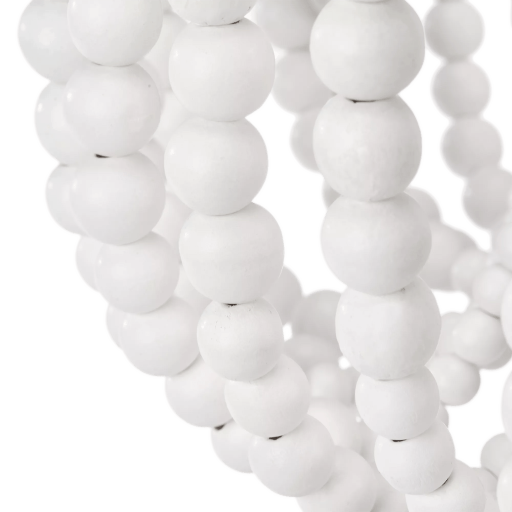 Wooden Bead and Tassel Ceiling Lamp