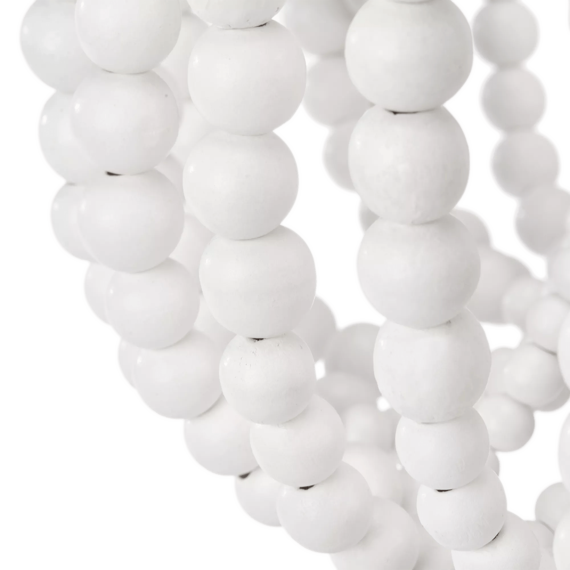 Wooden Bead and Tassel Ceiling Lamp