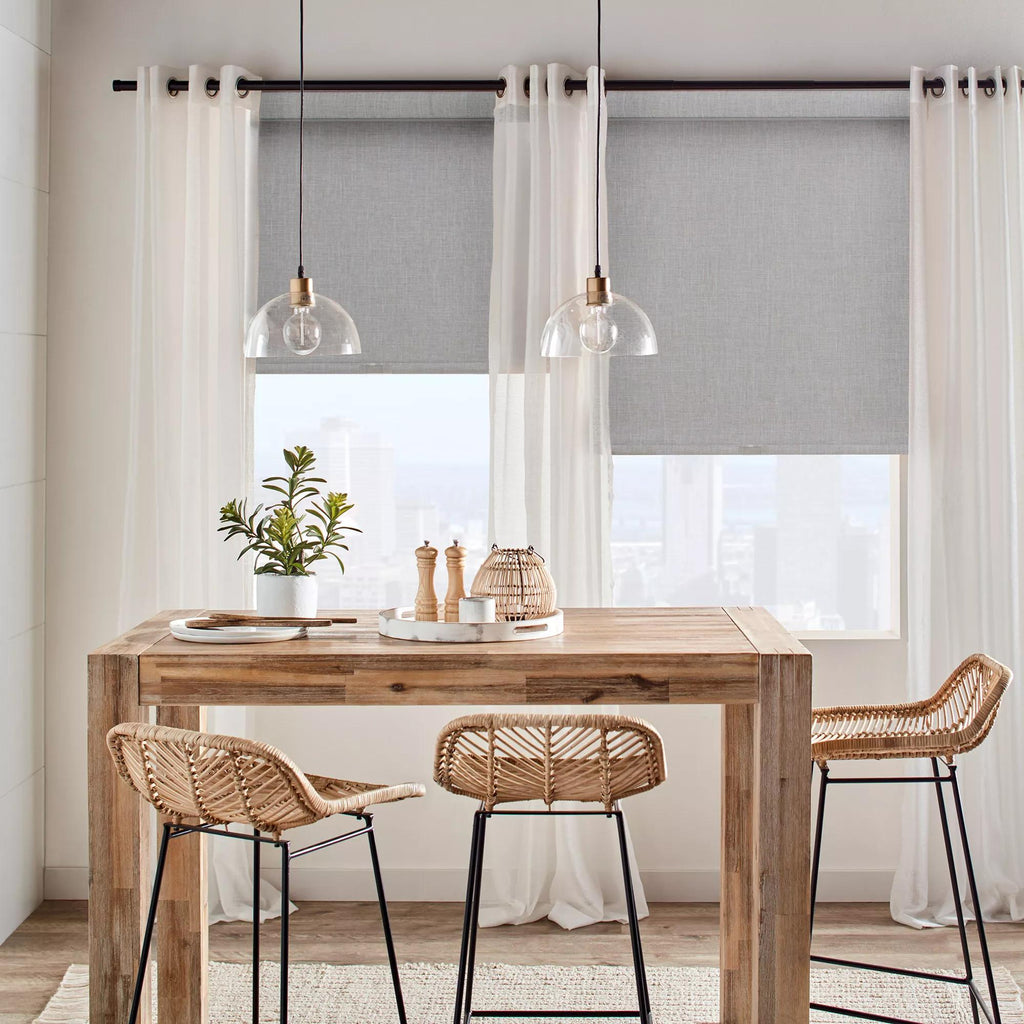 Light Grey Chita Cordless Blackout Roller Shade