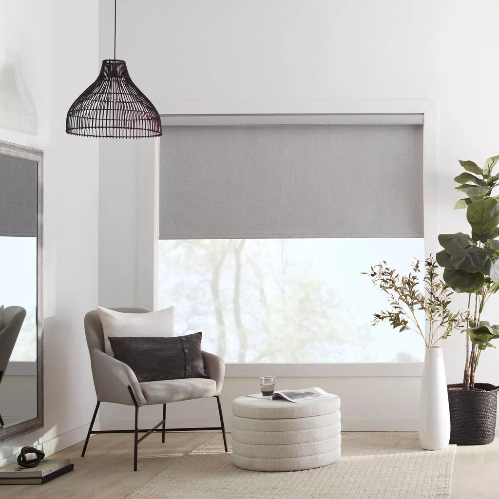 Light Grey Chita Cordless Blackout Roller Shade