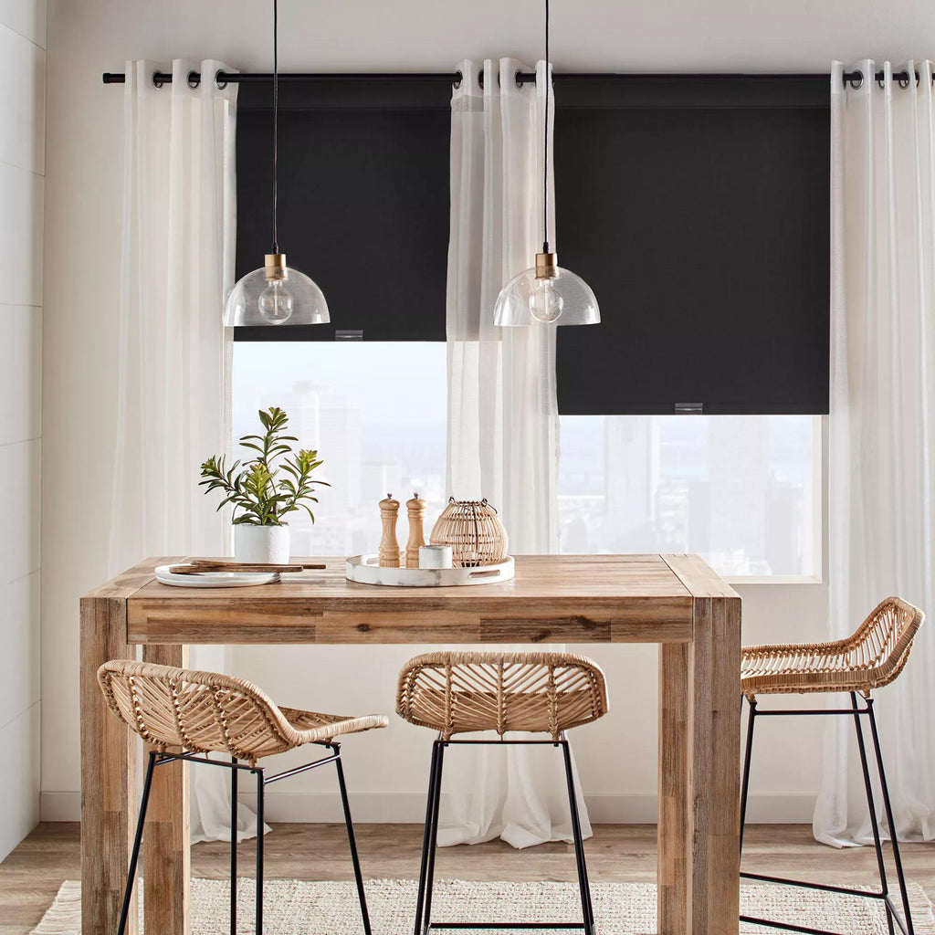 Black Chita Cordless Blackout Roller Shade