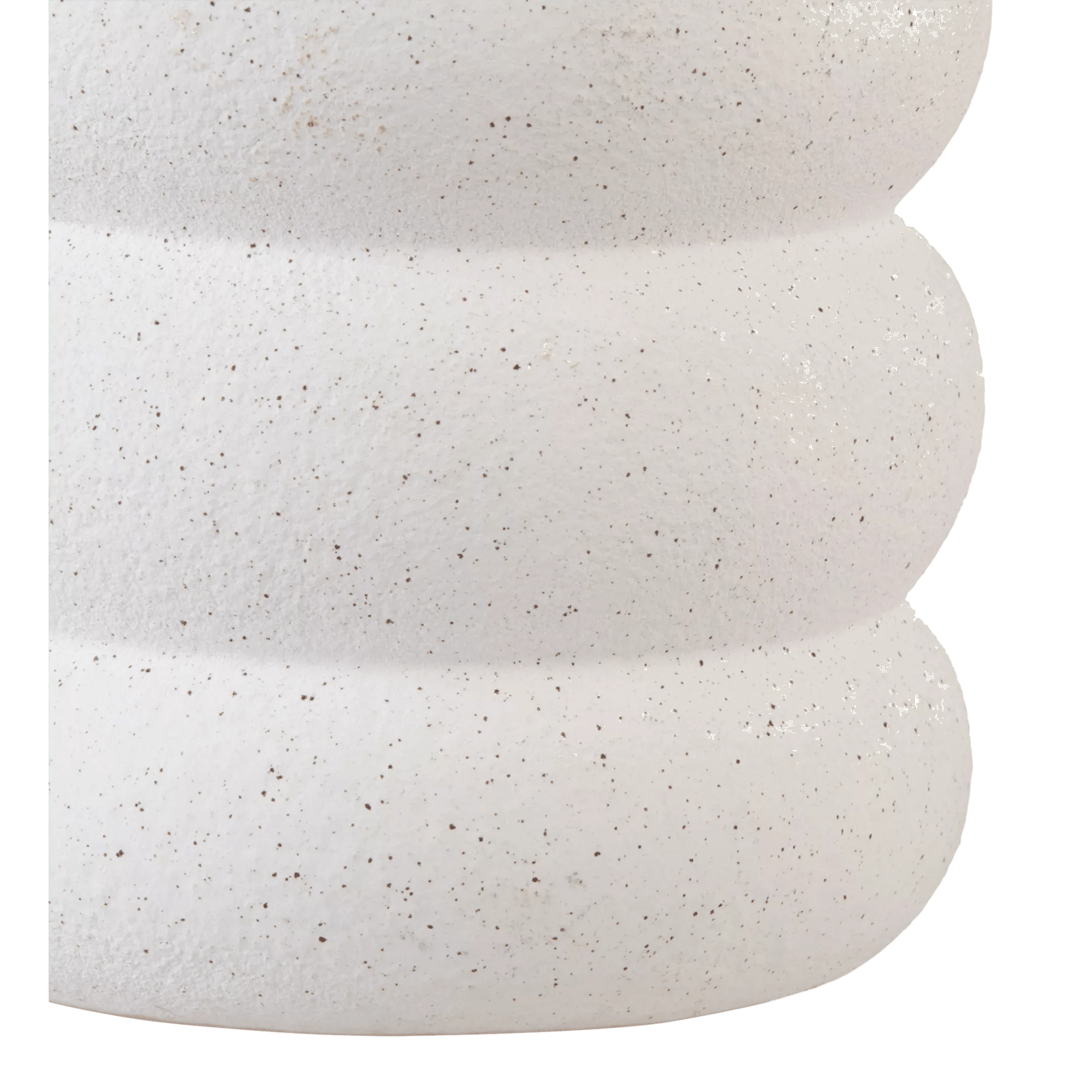 Artificial Cast-Iron Plant in White Speckled Pot