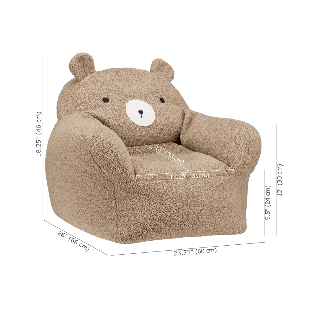 Sherpa Bear-Shaped Chair