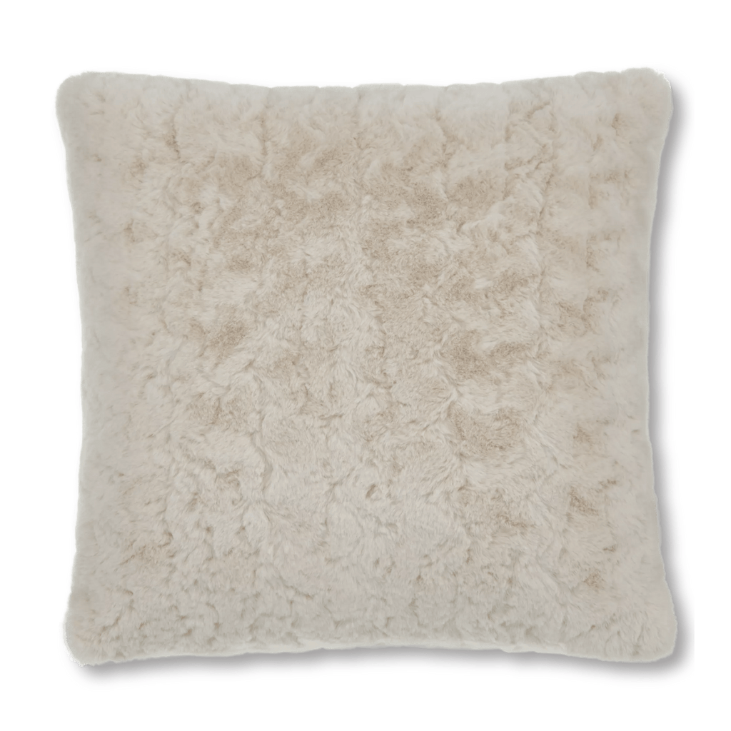 Oatmeal Sheep Faux Fur Throw Pillow